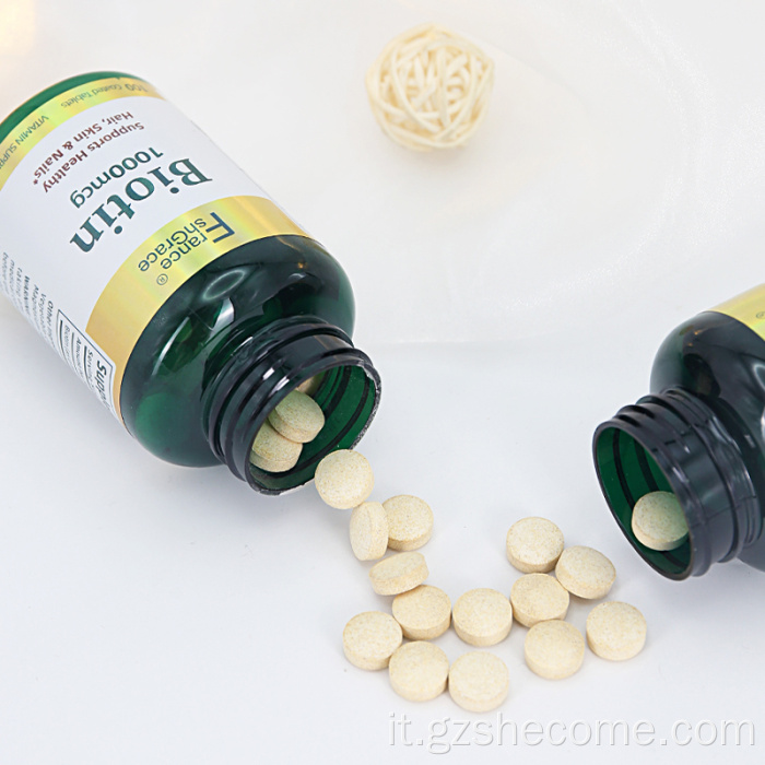 La biotina supporta compresse di vitamina a rilascio rapido sano